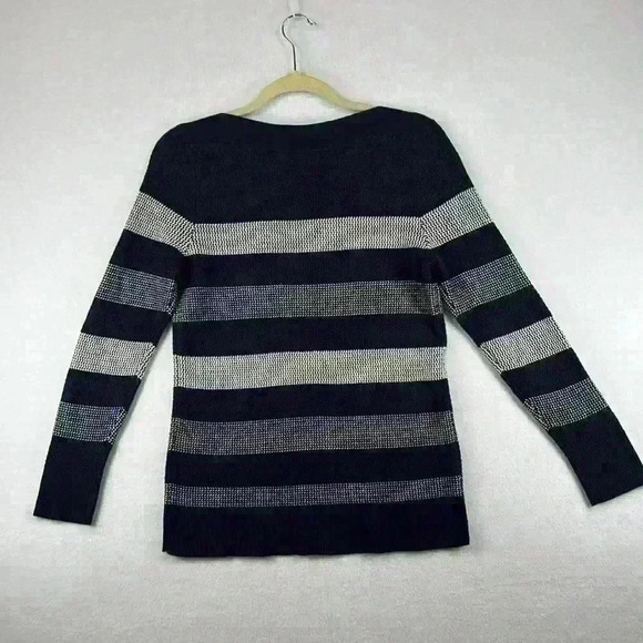 Market & Spruce Sweater Navy Women’s Size Small Cotton Blend Pullover - Picture 2 of 8